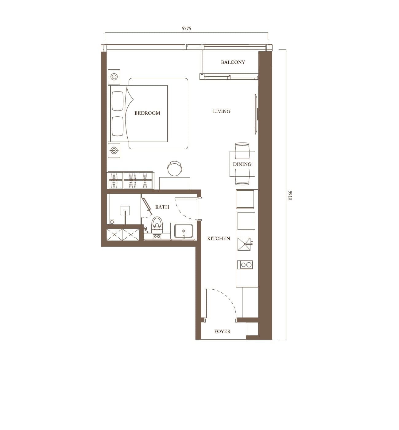 Pavilion Square Type A floor plan