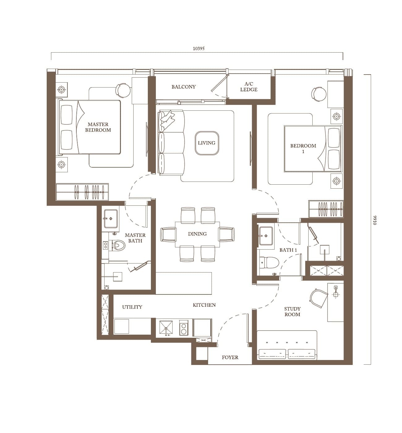 Pavilion Square Type C2 floor plan