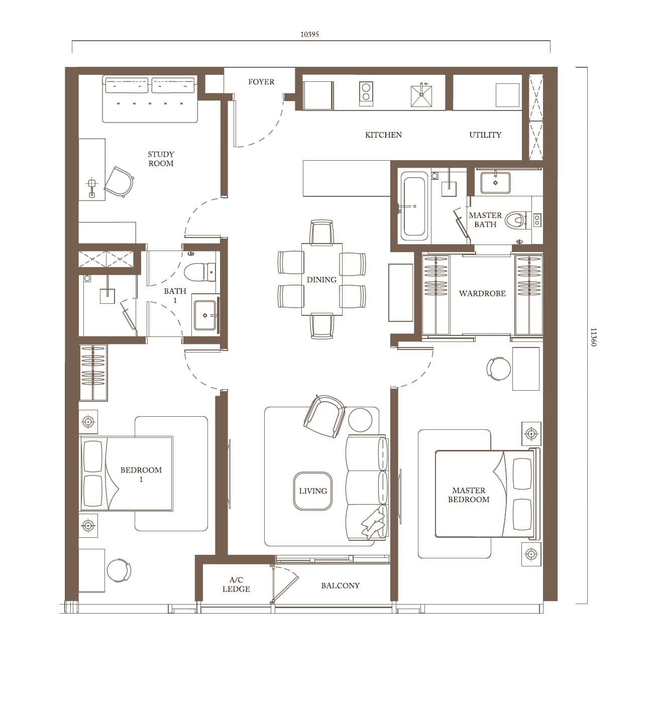 Pavilion Square Type C4 floor plan