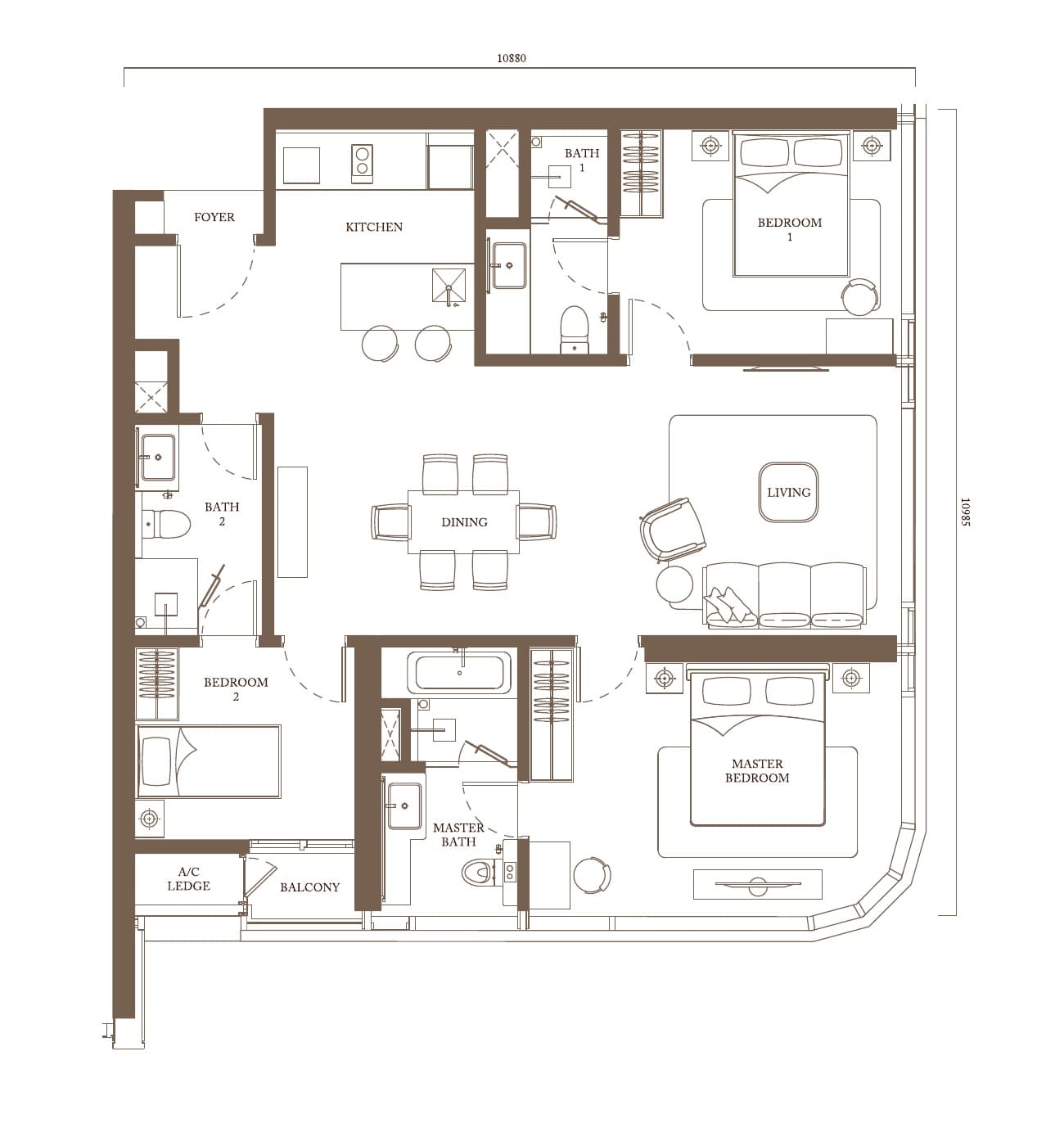 Pavilion Square Type D floor plan