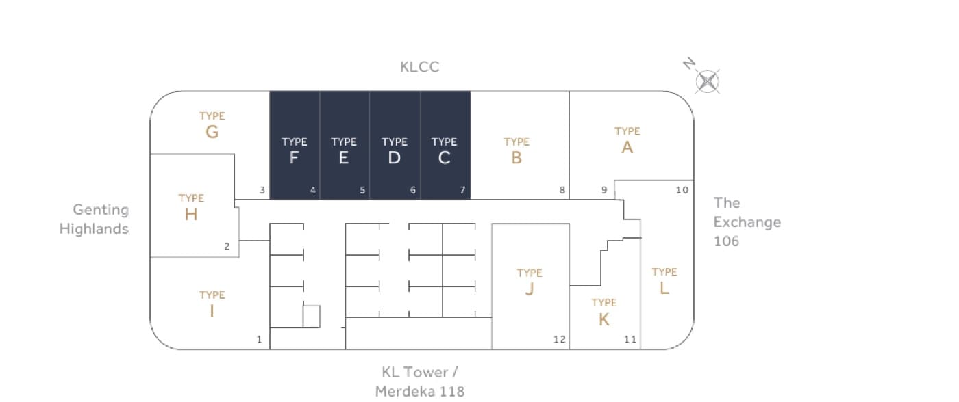 CloutHaus KLCC Typical residential floor