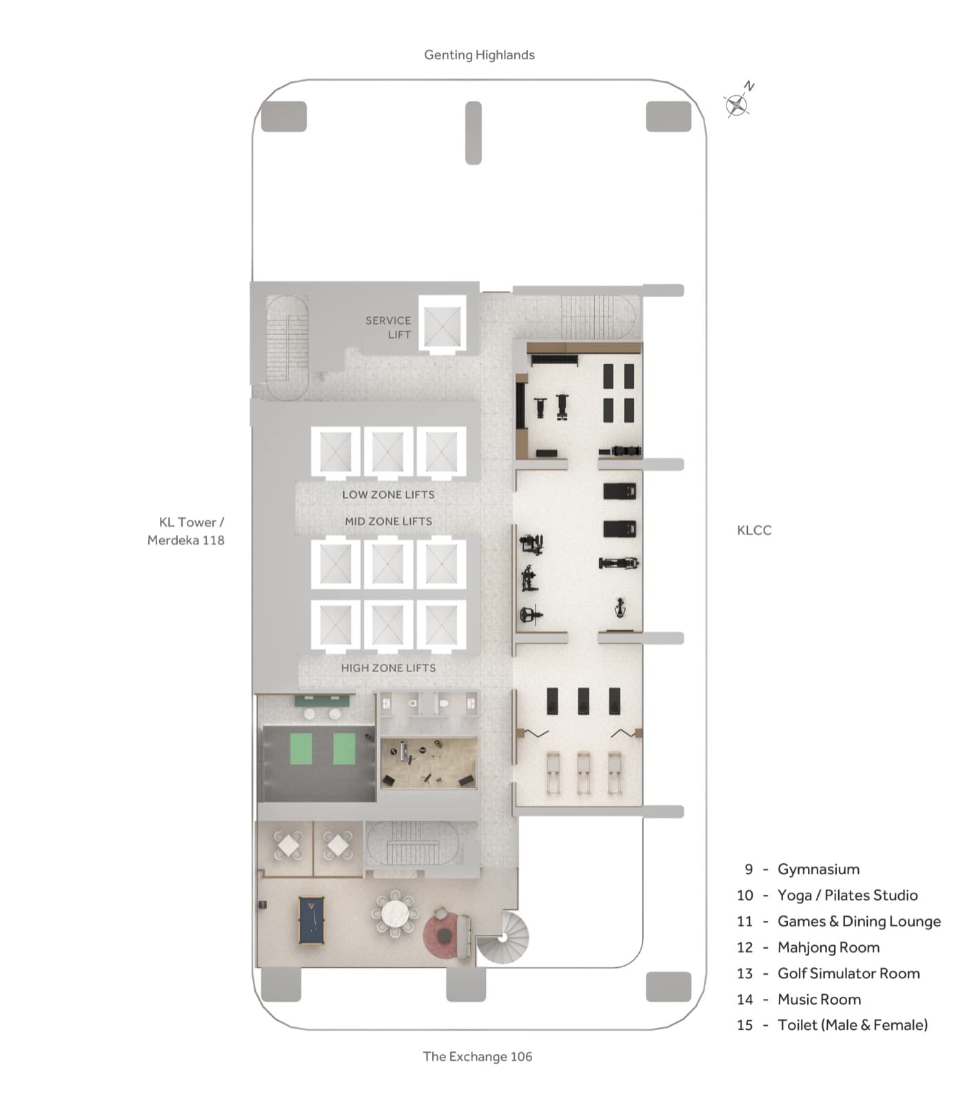 CloutHaus KLCC Facilities floor plan
