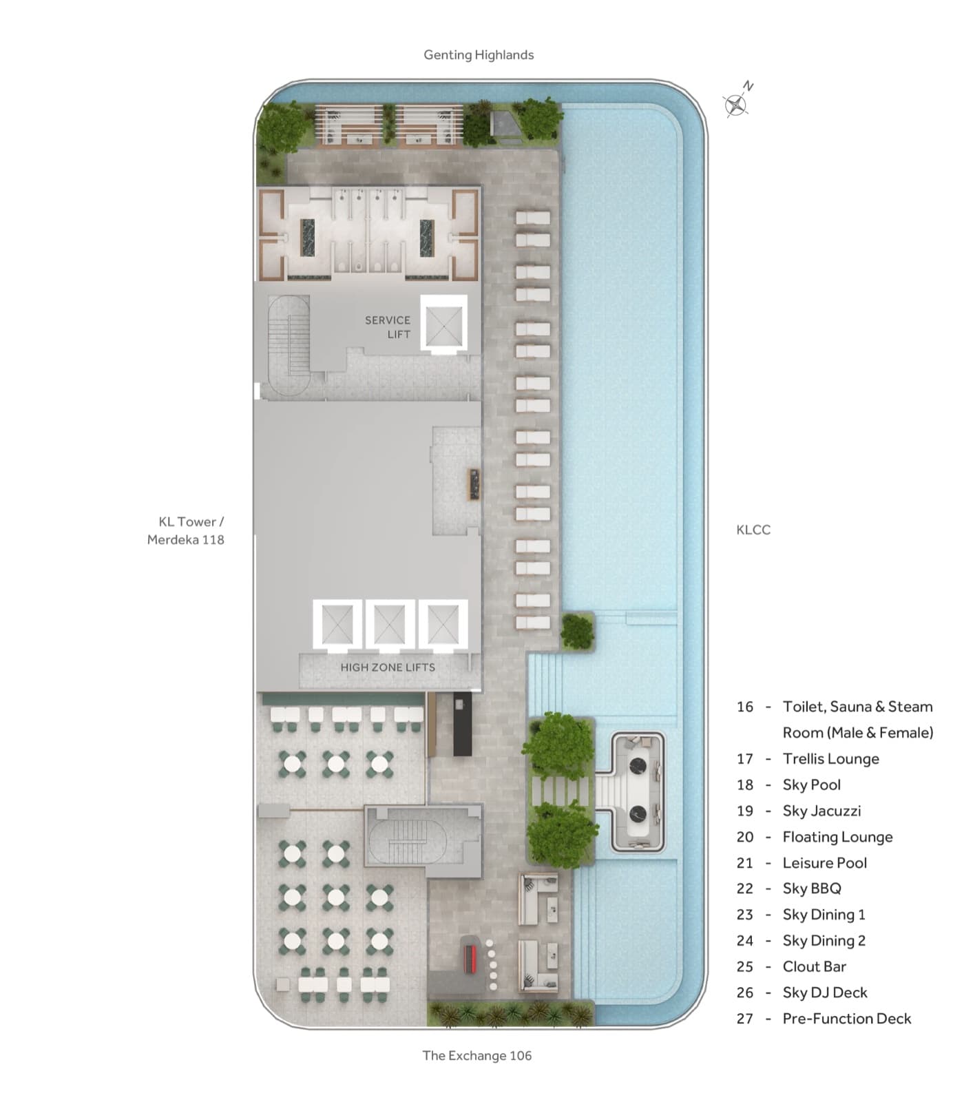 CloutHaus KLCC Facilities floor plan