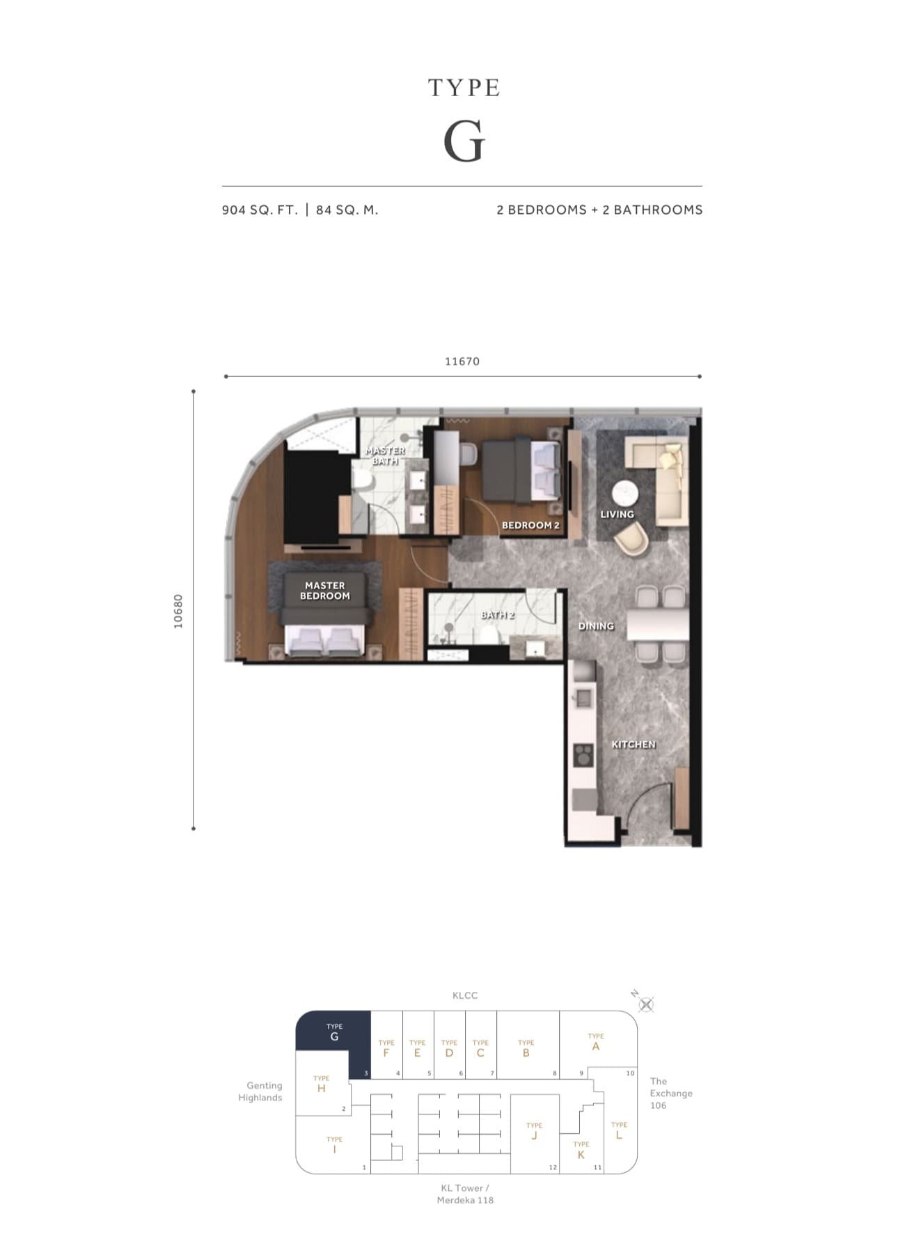CloutHaus KLCC Type G plan