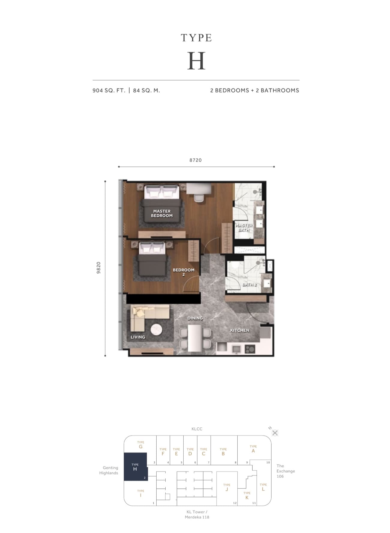 CloutHaus KLCC Type H plan