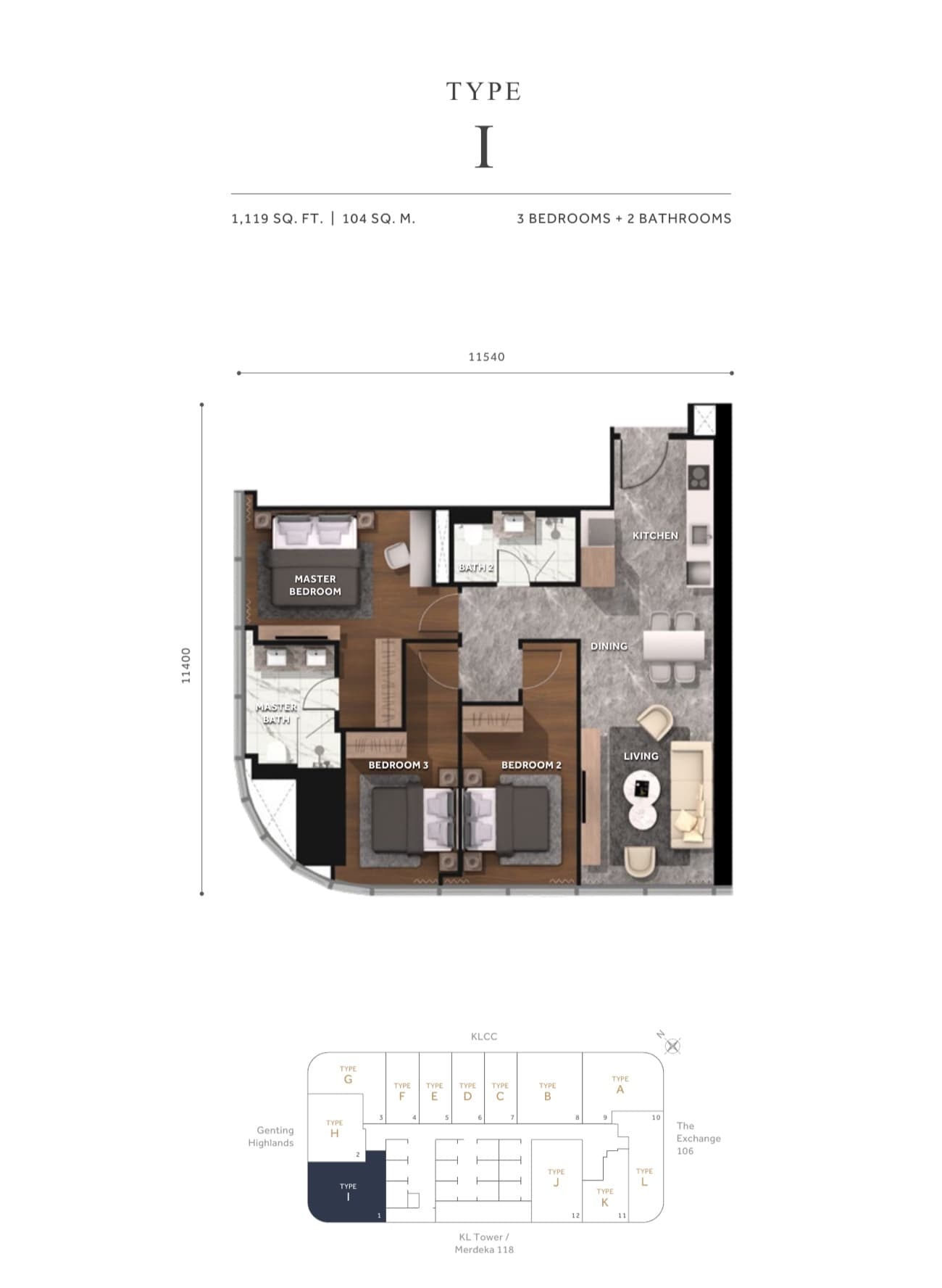 CloutHaus KLCC Type I plan