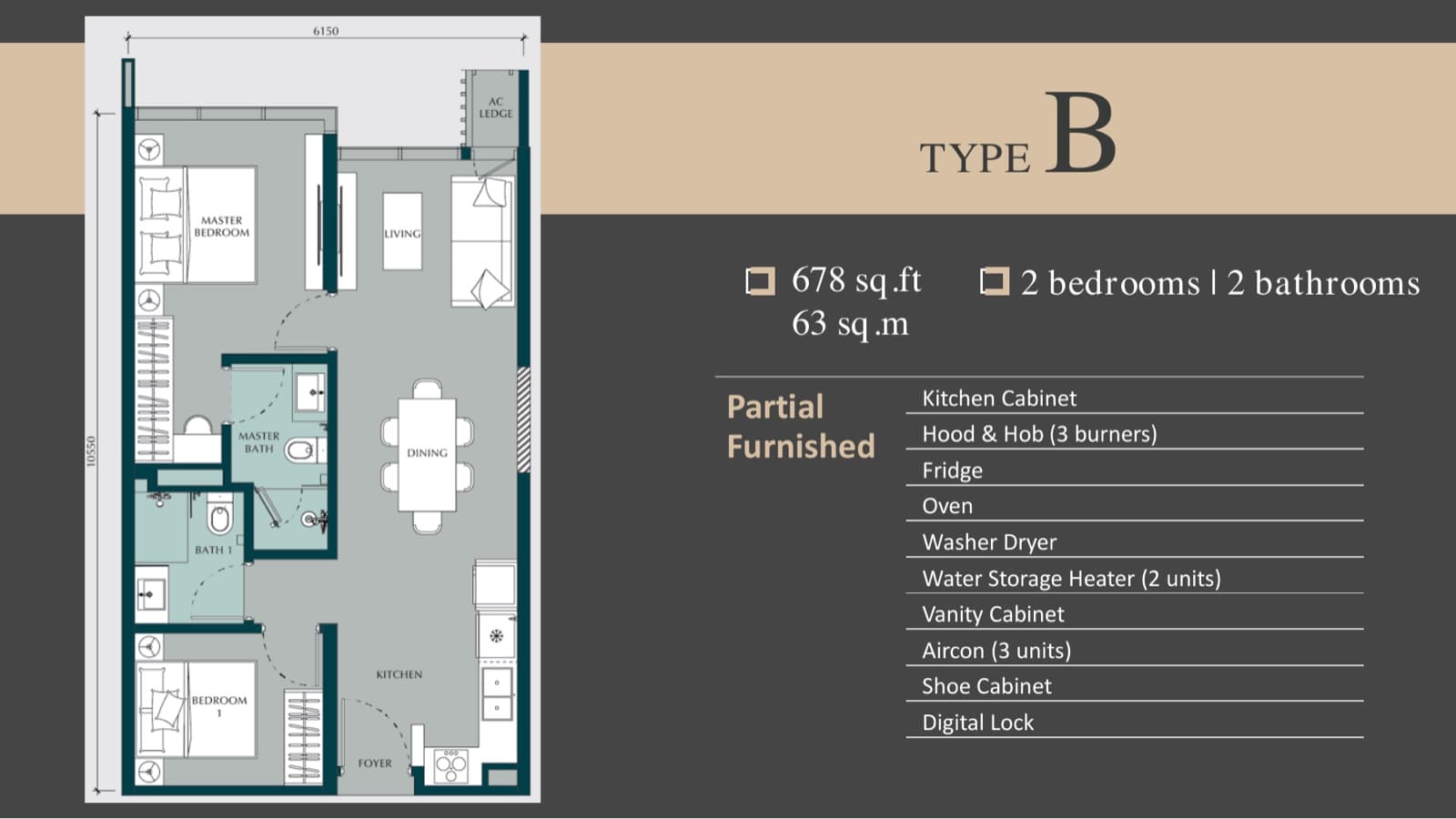 Times Square 2 Type B plan
