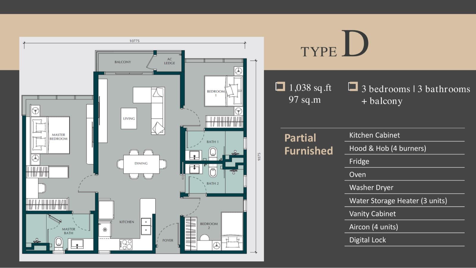 Times Square 2 Type D plan