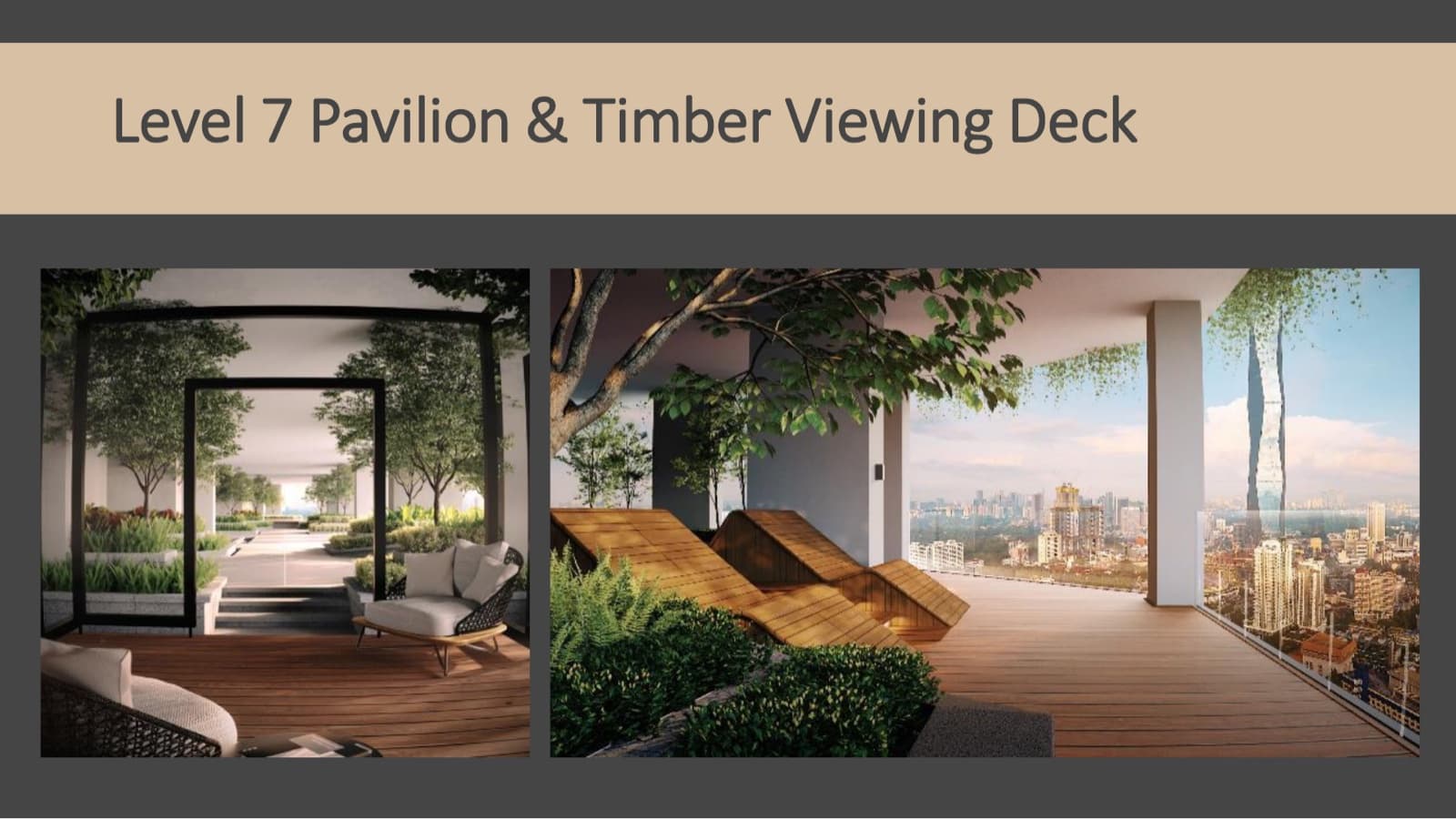 Level 7 pavilion and timber deck